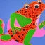 Placeholder: frog on horse by Yayoi Kusama