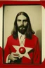 Placeholder: Polaroid photograph of Jesus Christ in communist clothing holding a red star