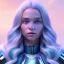 Placeholder: A portrait of a full body crystalised blue pink queen,smiling face, blue eyes, long blond hair, atmospheric, realistic, unreal engine, lighting