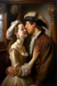 Placeholder: Historical oil painting expressing love Photorealistic