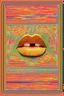Placeholder: Lip Service; Lowbrow Surreal optical art piece featuring a vibrant color palette inspired by the works of Henri Matisse, depicting the appearance of one thing while radiating the opposite