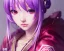 Placeholder: Detailed cute anime Kunoichi girl in sexy Santa clothing, purple hair buns, purple bangs, intricate details, full body portrait, keep head in frame, slight smile, black Japanese motif, concept art, highly detailed, digital painting, concept art, sharp focus, illustration, art by Yoji Shinkawa, WLOP and greg rutkowski and alphonse mucha and artgerm and yanjun Chen and Junji ito and Makoto Shinkai, HDR, octane render