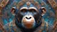 Placeholder: 3D symmetrical rendering of an enigmatic expressively detailed and intricate, hyperrealistic dreamscape chimpanzee: symmetric, front view, colorful paint, tribalism, steampunk, shamanism, cosmic fractals, dystopia, telepathy, 8k, high-resolution, realistic, surrealistic, v-ray,quixel megascans render, sintane render, dramatic volumetric lighting exquisite composition, beautiful detailed intricate detailed octane render, artistic photography, photorealistic, perfect light, chiaroscuro