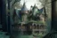 Placeholder: victorian fantasy house surrounded by forest