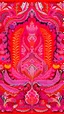 Placeholder: A pink fiery realm designed in Kuna Molas