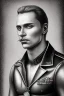 Placeholder: Portrait of Matti Nykänen painted like tom of finland