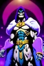 Placeholder: Skeletor as the first ultimate well trained god of boobs in a spotlight wearing fur