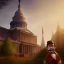 Placeholder: pixar style, volumetric Capitol building environment and background, realistic painting of a cute midget abraham lincoln with stovepipe hat, looking excited, volumetric lighting, dramatic lighting, detailed digital painting, anime, ornate, colour-washed colors, elegant, small minutiae, tiny features, particulars, centered, smooth, sharp focus, renderman gofur render, 8k, uhd, detailed eyes