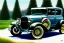 Placeholder: a true-to-life 1928 ford model a sedan, classic wheels, centered, intricate, extreme detailed, photorealism, center view, suburb background, pivot on ford, pen and color marker, painting by cheryl kelley