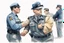 Placeholder: a journalist being arrested by a policeman; white background, symbolic image, stylized, pastel colours;