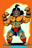 Placeholder: Great Kali Indian wrestler cartoon 2d