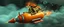 Placeholder: hairy macho gremlin octopus lizard aliens living in a hi tech marvellous hot dog rocket with a mounted sling shot, heading for venus, background motion blur and smoke swirls