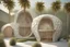 Placeholder: A tourist resort in the shape of a pineapple, interior design, facade, section, 3D