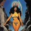 Placeholder: [art by Russ Meyer, Jason and the Argonauts (1963)] Deep within the forsaken crypts, the beautiful Circe, a formidable goddess, with a mortal woman’s voice. She is the sister of the baleful Aeetes, both being children of the Sun who lights the world, by the same mother. Her twin blades gleaming with the light of long-forgotten power. Before her, a swarm of feral demons snarls and claws, but they dare not advance. Her helm, adorned with the curved horns of a conquered beast, hides the scars of a