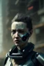 Placeholder: portrait post-apocalypse cyborgs in a cyberpunk city, sci-fi fantasy style, 8k,dark