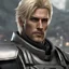 Placeholder: very detailed realistic looking Scifi male detective, bleach blonde short hair, grizzled, weathered skin, rough, stubble, germanic, serious, bulletproof vest, futuristic, masterpiece, 12k definition, sharp focus, liquid metallic colors, confident, gritty futuristic, dark, ominous, apocalyptic, warhammer 40, 000, dark lighting, grim