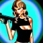 Placeholder: Taylor Swift holding an AR-15