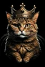 Placeholder: Realistic cat with a crown on the head