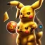 Placeholder: Portrait of Pikachu, intricate, sharp focus, lot's of grain on the skin, tribal tatoos, highly detailed, digital painting, concept art, masterpiece, high key lighting, volumetric light high details psychedelic background, cyborg,