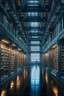 Placeholder: very modern science fiction library, in science fiction style, trending on artstation, sharp focus, studio photo, intricate details, highly detailed