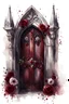 Placeholder: watercolor draw gothic vintage door, dark red with flowers, white lace and rubies, white background, Trending on Artstation, {creative commons}, fanart, AIart, {Woolitize}, by Charlie Bowater, Illustration, Color Grading, Filmic, Nikon D750, Brenizer Method, Side-View, Perspective, Depth of Field, Field of View, F/2.8, Lens Flare, Tonal Colors, 8K, Full-HD, ProPhoto RGB, Perfectionism, Rim Lighting, Natural Lightin