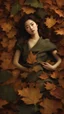 Placeholder: a woman laying on top of a pile of leaves, jingna zhang, portrait of female korean idol, cgsociety 9, realistic portrait photography, by Sim Sa-jeong, lensculture portrait awards, by Kim Deuk-sin, by Kim Tschang Yeul, alessio albi and shin jeongho, jinsung lim, realistic fantasy photography