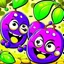 Placeholder: Cartoon illustration for children: juicy prunes