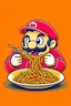 Placeholder: Mario eating spaghetti