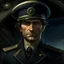 Placeholder: The submarine captain Sylas Steinhardt, a well groomed dark haired man realistic grimdark