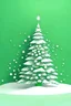 Placeholder: illustration of a 2-dimension green Christmas tree surrounded by snow.