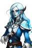 Placeholder: cleric woman pirate blue