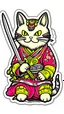 Placeholder: Samurai cat sticker