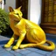 Placeholder: Neoclassicism cat realistic yellow cote d'azur