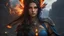 Placeholder: 18 year old female sorcerer. beautiful eyes. black smoke. blue and orange fire. end of the world. Armageddon. ragnarok. exquisite realism, a masterpiece, fantasy concept art, dynamic lighting, hyperdetailed, intricately detailed, deep color, Unreal Engine, volumetric lighting , Epic cinematic brilliant stunning intricate meticulously detailed dramatic atmospheric maximal,