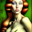 Placeholder: portrait of a beautiful woman with green eyes by Sandro Botticelli style