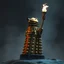 Placeholder: a Dalek raising it's appendage like the statue of liberty holding a torch