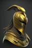 Placeholder: Arab warrior,gold, rounded, 3D, 8k, black background