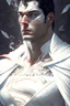 Placeholder: The epic portrait of Superman, dressed in white attire and adorned with gorgeous and surreal intricate details , wide-angle view , Half body composition , shinycinematic , artstation