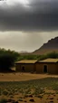 Placeholder: Sudan , kassala mountains, villages and huts , dim cloudy day