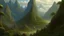 Placeholder: a beautiful and highly detailed digital painting of a stone pyramid in the distance, a massive lush mountainous jungle, intricate details, epic scale, hyperdetailed, hyperrealism, artstation, cgsociety, 8 k, sharp focus, by caspar friedrich, albert bierstadt, james gurney,