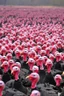 Placeholder: A 100 of turkeys heads filling the whole view and the background