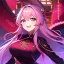 Placeholder: girl, masterpiece, best quality, volumetric lighting, detailed outfit, perfect eyes, long hair, fuchsia hair, fuchsia eyes, laughing, chinese clothes,