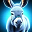 Placeholder: cute donkey with blue eyes