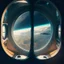 Placeholder: looking out of the windows of a spaceship