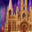 Placeholder: grand cathedral made of gingerbread with vibrant rock candy as windows, 8k resolution, centered, high-quality, ultrafine-detail, ornate, digital art, flickering light, baroque, volumetric lighting, illustration, 3D octane render, brian froud, howard lyon, George Grie, greg rutowski,