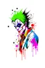 Placeholder: A developer , wearing t-shirt, digital art, character of joker , profile picture, white background