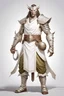 Placeholder: Full Body, Male Dragonborn, monk, Half Plate Armour, boxer pose, White outfit colour theme