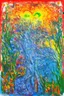 Placeholder: the sacred process of becoming whole; Surreal Expressionistic art with the color palette of matisse