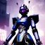 Placeholder: A portrait of a crystallized android robot, Japanese samurai style armor, ultra realistic, unreal engine, cinematic lighting, octane render, random colurs, cosmic ambiance, masterpiece art by Yoji Shinkawa, head fit inside picture