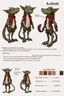 Placeholder: a kobold OC reference sheet